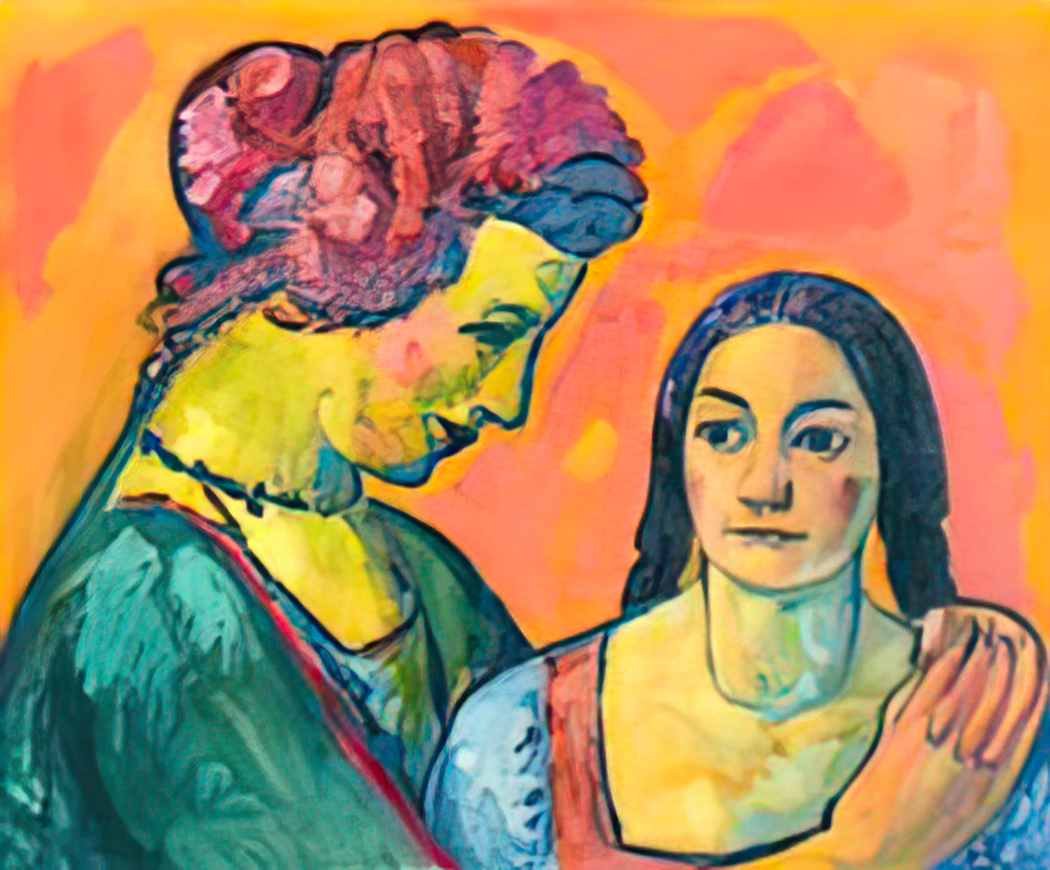 Cuno Amiet mutter mit tochter 1913 Art A4 Photo Print UK