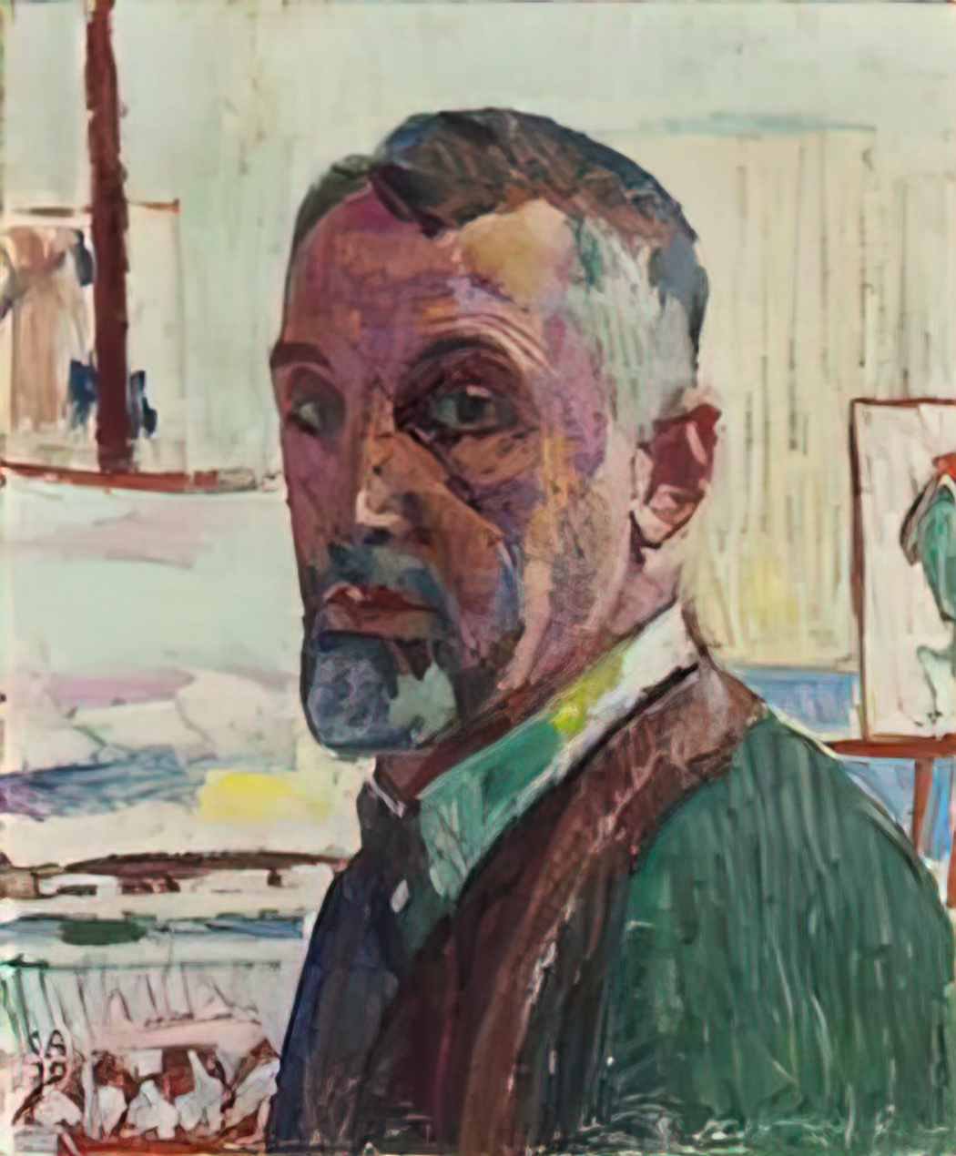 Cuno Amiet selbstbildnis im atelier 1920 Art A4 Photo Print