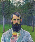 Cuno Amiet self portrait with apple 1903 Art A4 Photo Print UK