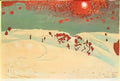 Cuno Amiet sunset in a snowy landscape 1950 Art A4 Photo Print