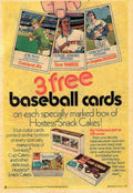 Cupcakes Baseball Cards Vintage Retro Advert Ads A4 Photo Print