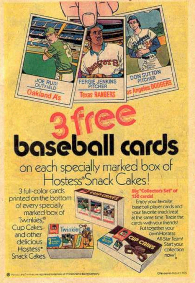 Cupcakes Baseball Cards Vintage Retro Advert Ads A4 Photo Print