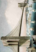 Currier & Ives Print c1881 Brooklyn Bridge Vintage A4 Photo Print