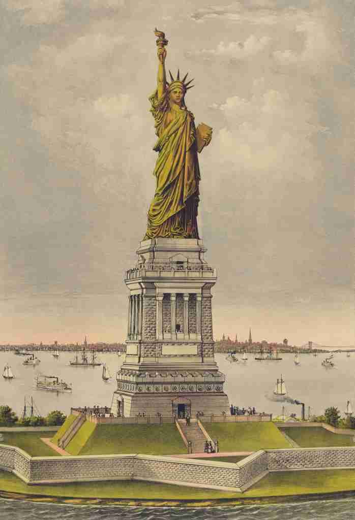 Currier & Ives Print c1885 Statue of Liberty 1 A4 Photo Print