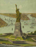 Currier & Ives Print c1885 Statue of Liberty 2 A4 Photo Print