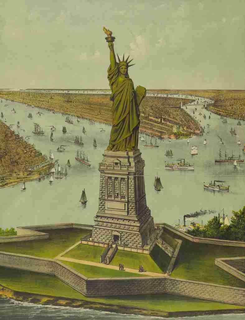 Currier & Ives Print c1885 Statue of Liberty 2 A4 Photo Print