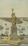 Currier & Ives Print c1885 Statue of Liberty 3 A4 Photo Print