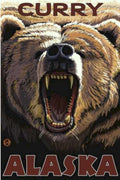 Curry Alaska Bear Vintage Retro Advert Ads A4 Photo Print
