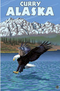 Curry Alaska Eagle Vintage Retro Advert Ads A4 Photo Print