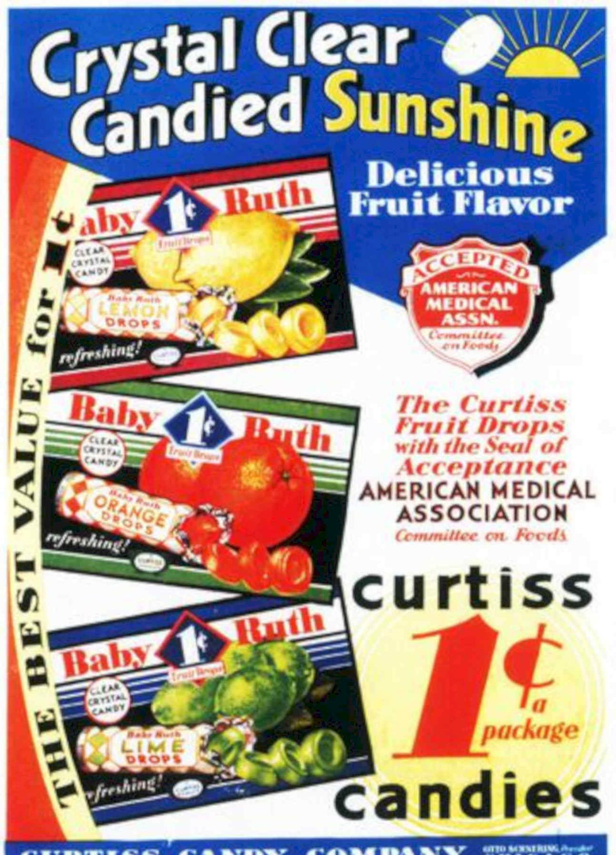 Curtis Candy Boxes Vintage Retro Advert Poster A4 Photo Print