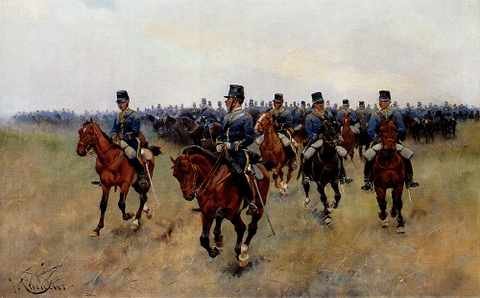 Cusachs Jose Cusachs Y Mounted Cavalry A4 Photo Print