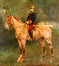 Cusachs Jose Cusachs Y Portrait Of Alfonso Iii On Horseback A4 Photo Print
