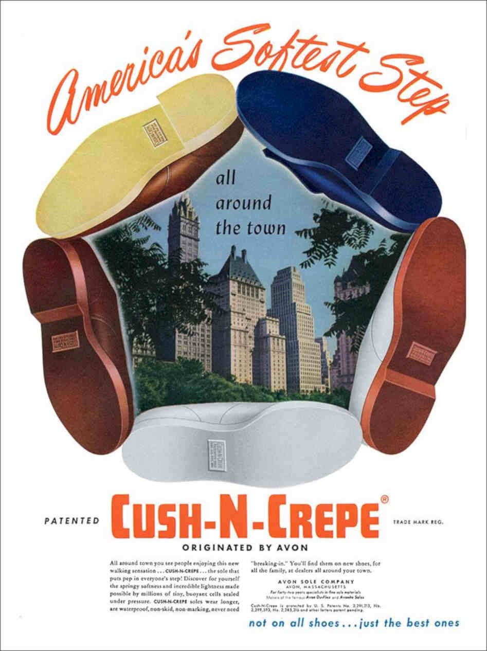 Cush N Crepe Shoes Menswear Advert 1953 Vintage Retro Advert Poster A4 Photo Pr