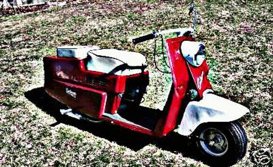 Cushman Pacemaker motorbike A4 Photo Print