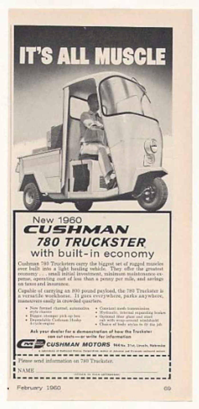 Cushman Truckster Muscle Vintage Retro Advert Ads A4 Photo Print