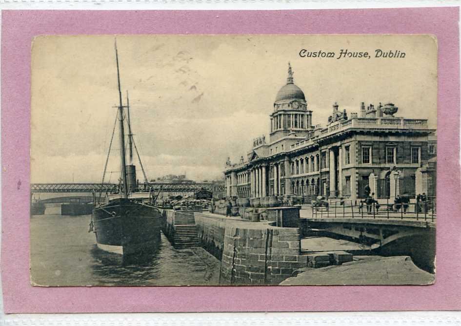 Custom House Dublin Ireland Vintage A4 Photo Print
