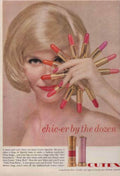 Cutex Lipstick Dozen Vintage Retro Advert Poster A4 Photo Print