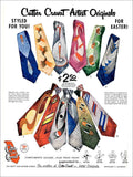 Cutter Cravat Ties Menswear Advert 1953 Vintage Retro Advert Poster A4 Photo Pr