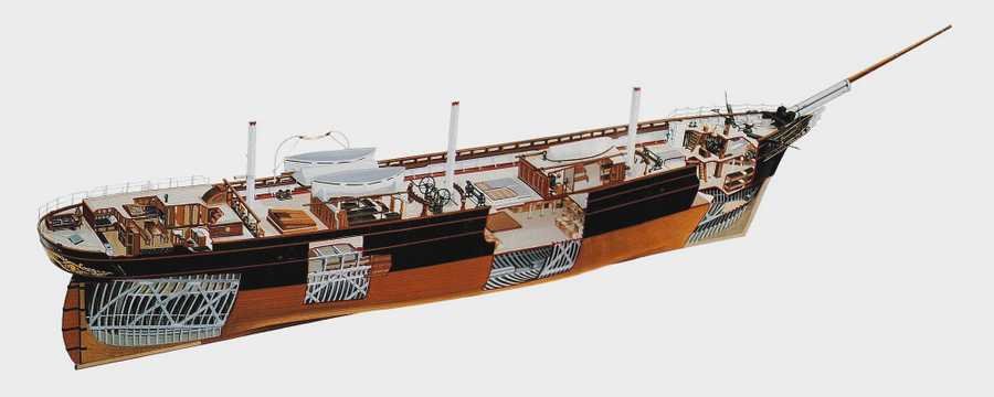 Cutty Sark clipper ship cutaway A4 Photo Print