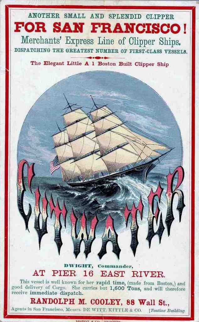 Cutwater 2 Clipper Advert Vintage A4 Photo Print