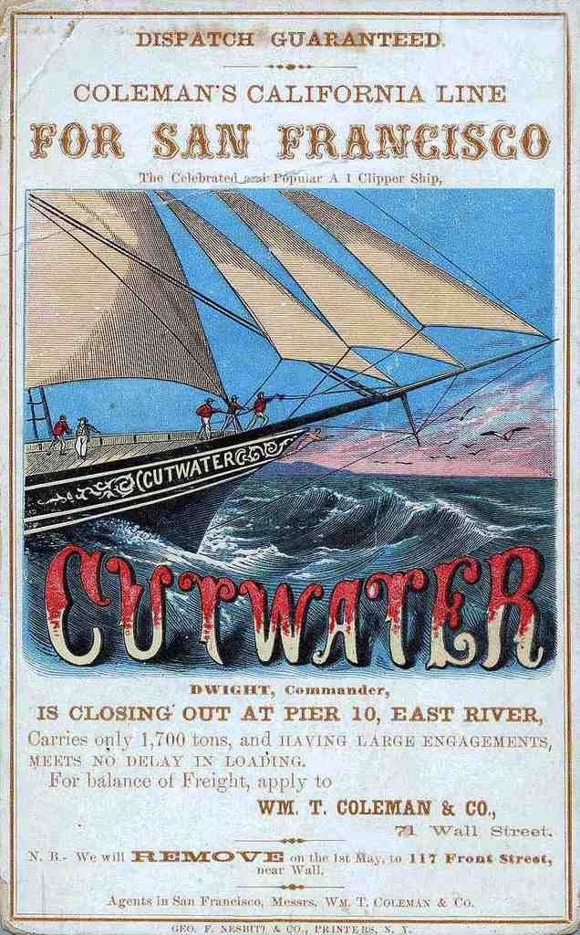 Cutwater Clipper Advert Vintage A4 Photo Print