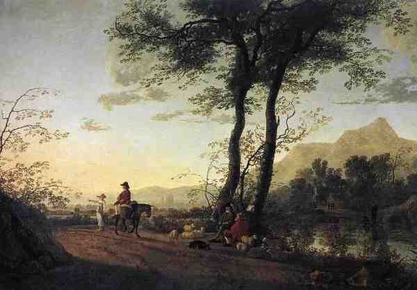 Cuyp Aelbert A Road Near A River A4 Photo Print
