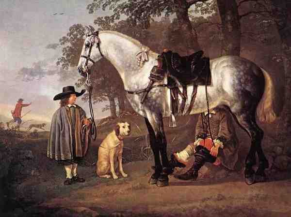 Cuyp Aelbert Grey Horse In A Landscape A4 Photo Print