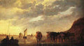 Cuyp Aelbert Herdsman With Cows By A River A4 Photo Print