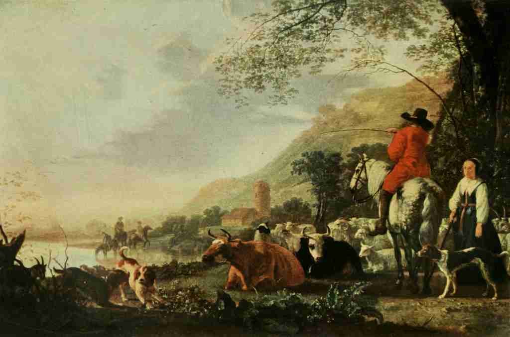 Cuyp Aelbert Jacobsz Landscape with cattle History of Painting 1911 A4 Photo Print