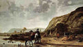Cuyp Aelbert Large River Landscape With Horsemen A4 Photo Print