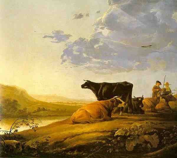 Cuyp Aelbert Young Herdsman With Cows A4 Photo Print