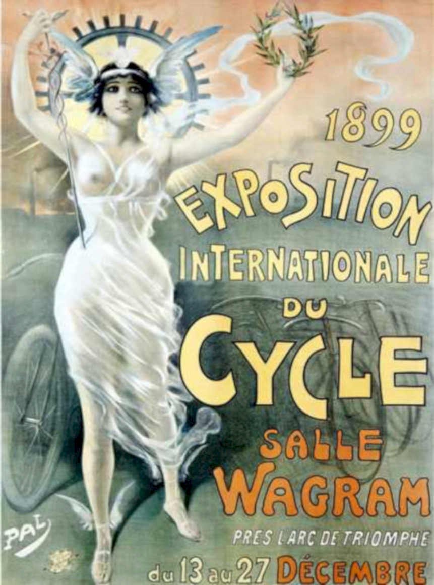 Cycle Exhibition Paris Vintage Retro Advert Ads A4 Photo Print