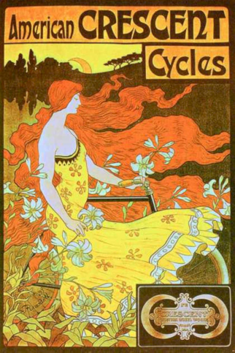 Cycles Bicycle Flowers Vintage Retro Advert Ads A4 Photo Print