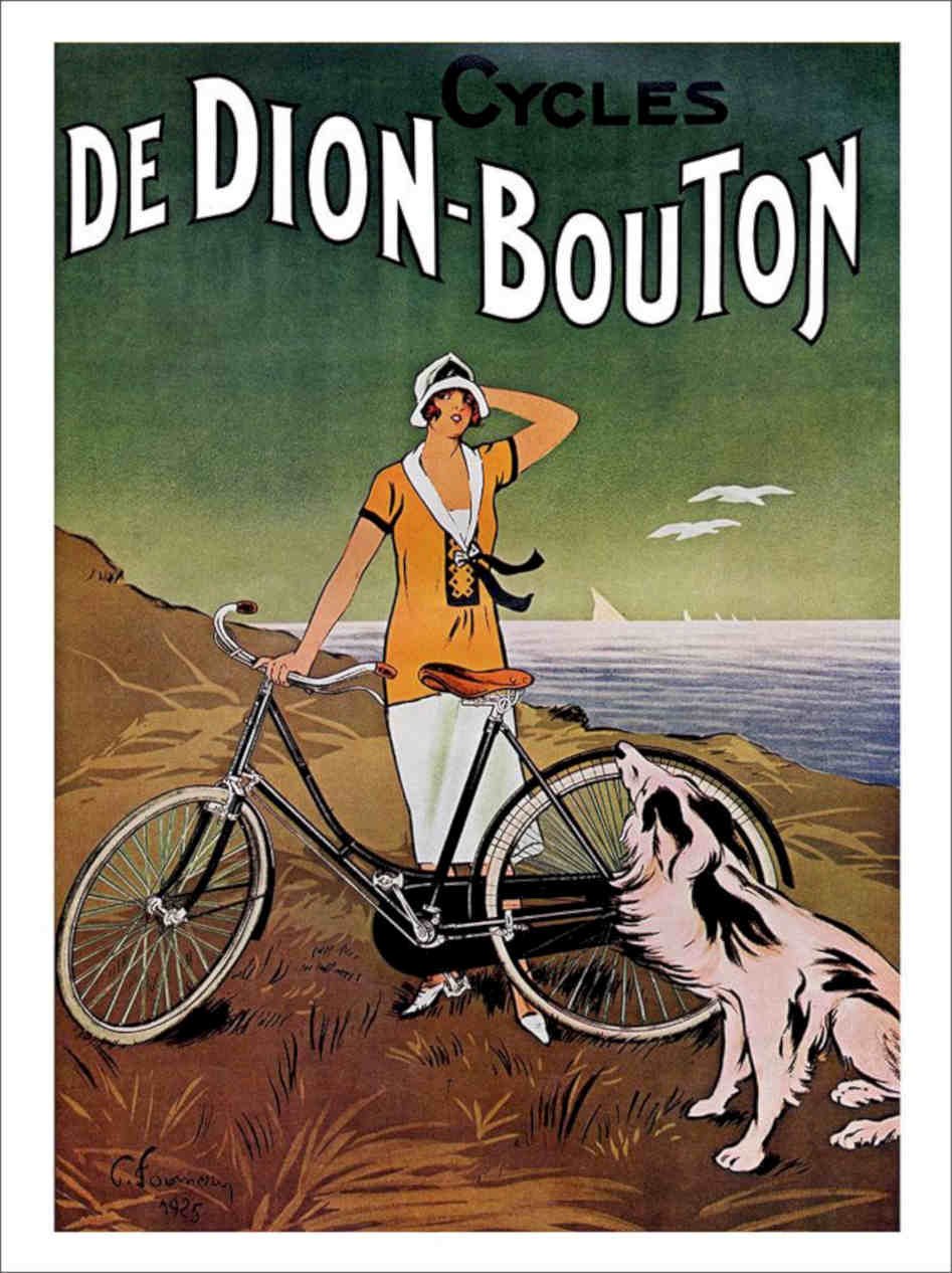 Cycles De Dion Bouton Fournery 1920s Vintage Retro Advert Poster A4 Photo Print