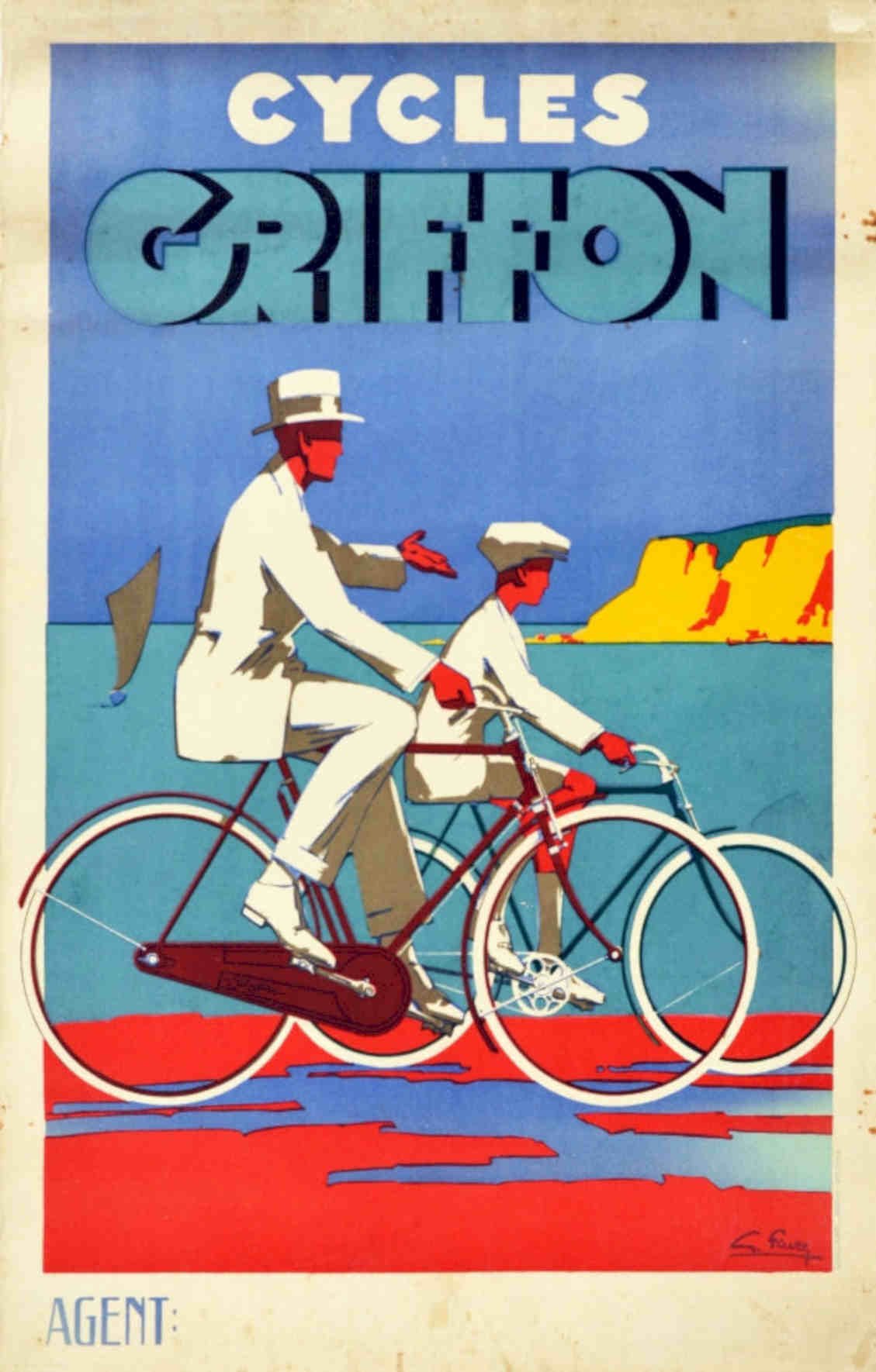 Cycles Griffon Beach Vintage Retro Advert Poster A4 Photo Print