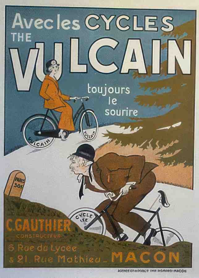 CyclesVulcain Vintage Advert A4 Photo Print