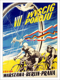 Cycling Poster Warsaw Berlin Prague Vintage Retro Advert Poster A4 Photo Print