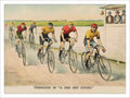 Cycling Print Wheelmen In A Red Hot Finish 1894 Vintage Retro Advert Poster A4 