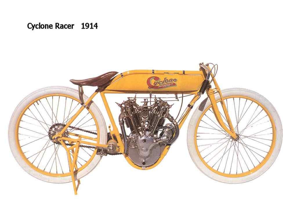 Cyclone Racer 1914 motorbike A4 Photo Print