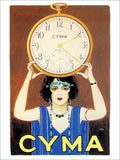 Cyma Watches Art Deco Poster 1920s Vintage Retro Advert Poster A4 Photo Print