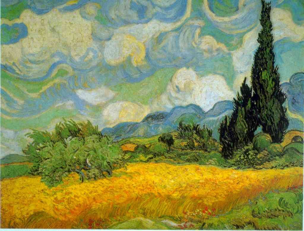 Cypresses Van Gogh A4 Photo Print