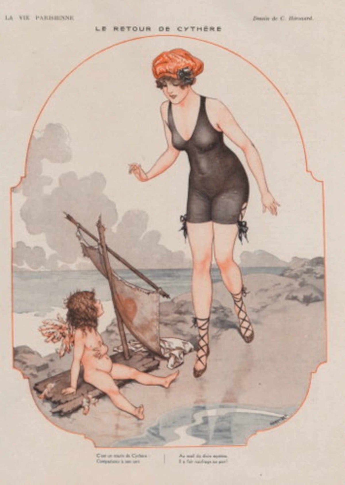 Cythere Bathing Suit La Vie Parisienne Vintage Retro Advert