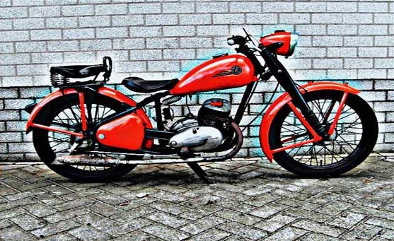Cz 150 motorbike A4 Photo Print