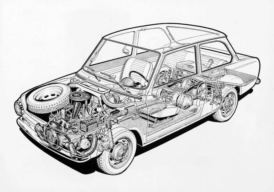 DAF 44 1966 cutaway A4 Photo Print