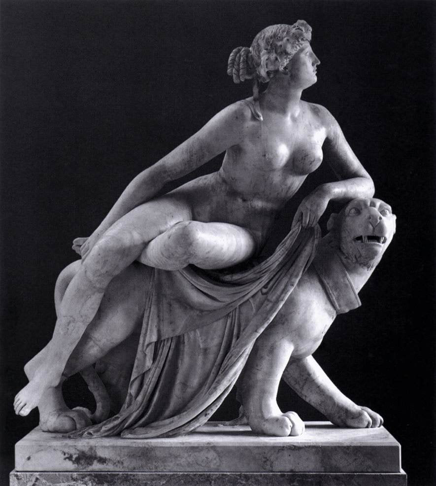 DANNECKER Heinrich Ariadne on the Panther front view Art A4 Photo Print