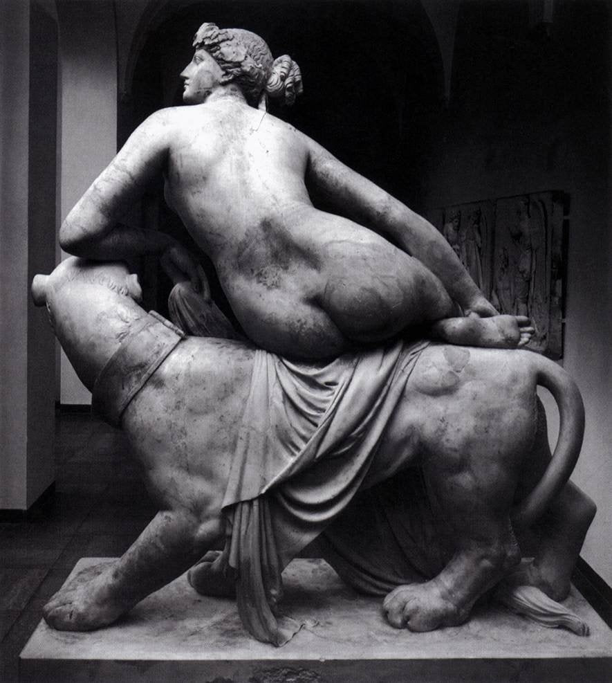 DANNECKER Heinrich Ariadne on the Panther rear view Art A4 Photo Print