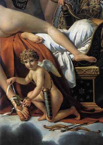 DAVID Jacques Louis Mars Disarmed by Venus and the Three Graces detail A4 Photo Print