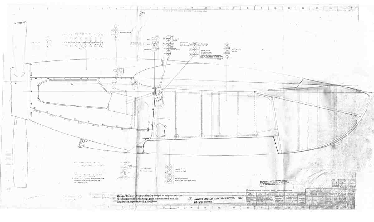 DH Mosquito Blueprints GA engine instalation A4 Photo Print