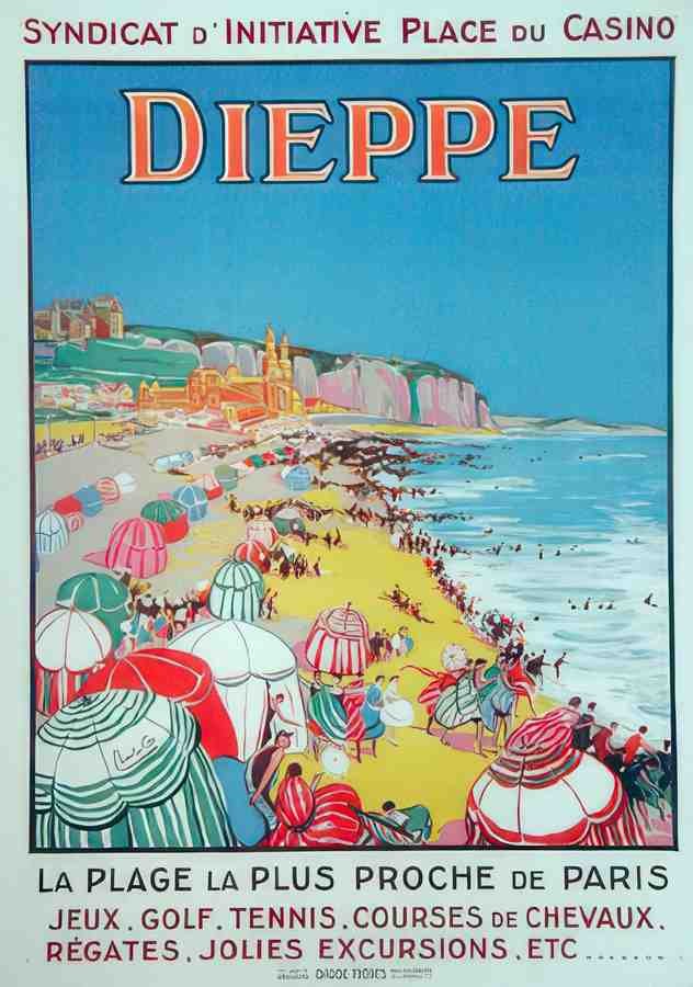 DIEPPE Vintage Advert A4 Photo Print