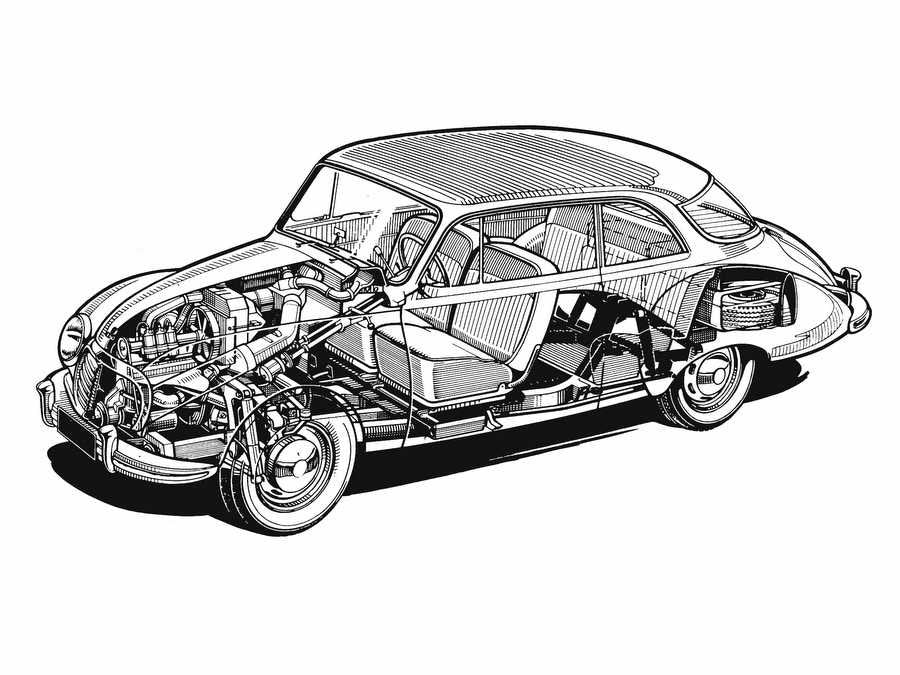 DKW 36 cutaway A4 Photo Print